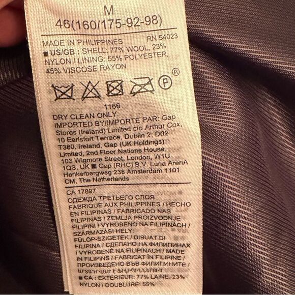 Banana Republic Virgin Wool Oversized Plaid Italian Melton Coat - Picture 7 of 7